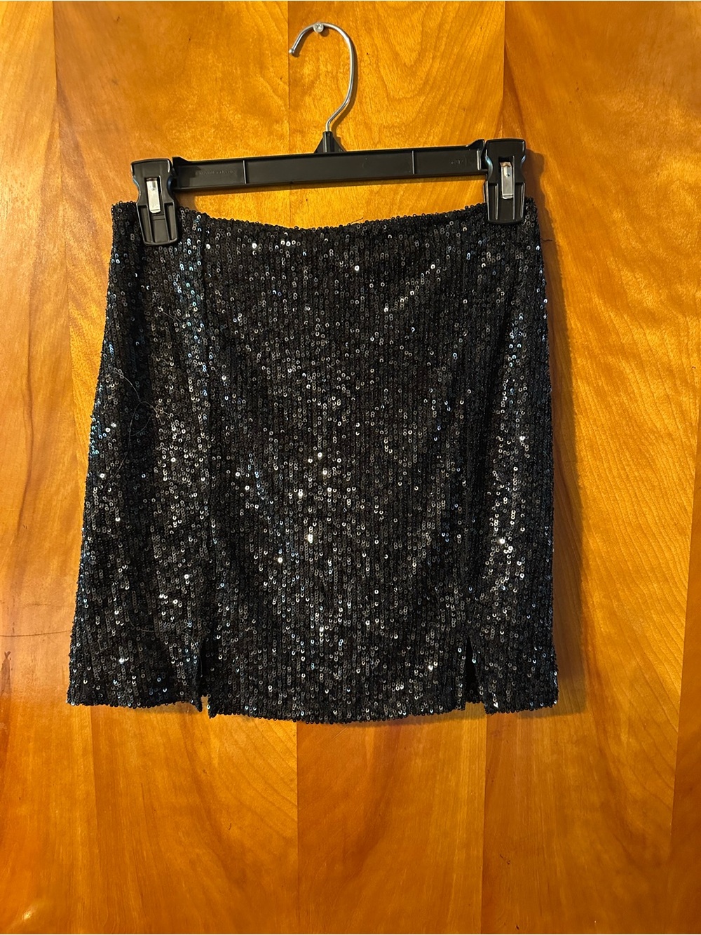 Love on hanger Black Sequin Mini Skirt - juniors Party Skirt